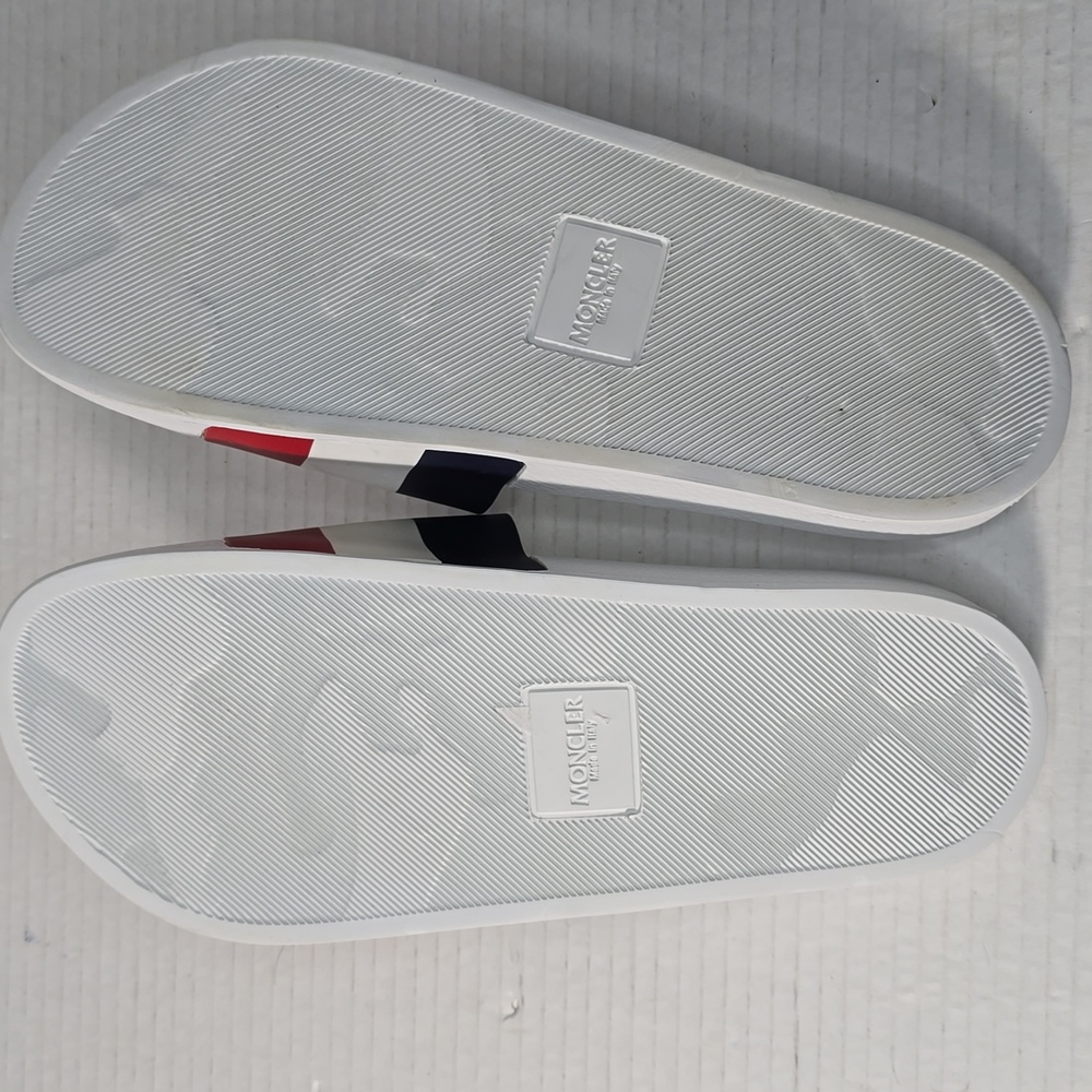 Moncler Embossed Mens Designer Slides - Picture 6 of 7